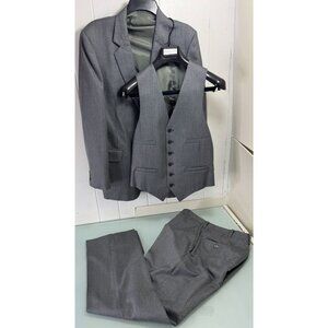 Vintage JD Christopher 3 Piece Suit 39R 30X29 Herringbone 2 Button Made In USA